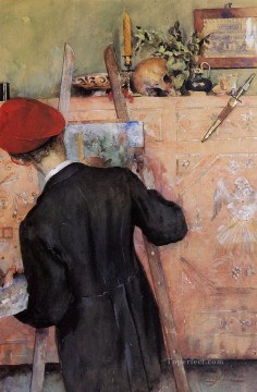  Carl Art Painting - The Still Life Painter Carl Larsson